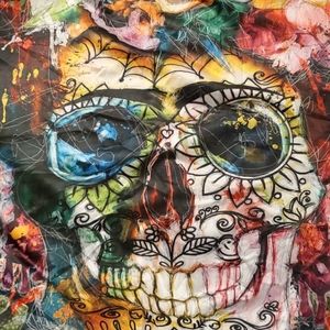 2xl polyester skull shirt..like new unisex